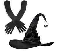 Qcbuegof Faddian Witch Hat Suit Halloween Wizard Show Women for Halloween Celebrations and Role Play with the Theme Event Accessories
