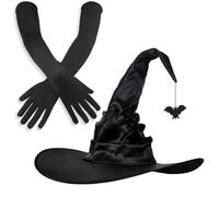 Qcbuegof Faddian Witch Hat Suit Halloween Wizard Show Women for Halloween Celebrations and Role Play with the Theme Event Accessories