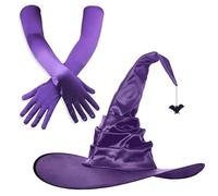 Qcbuegof Faddian Witch Hat Suit Halloween Wizard Show Women for Halloween Celebrations and Role Play with the Theme Event Accessories