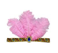 Qcbuegof Feather Stadband Cosplay Handmade Hair Accessories for Women Masquerade Headwear Mardi Gras Art Decors Women's Party Headband