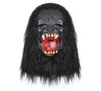 Qcbuegof Halloween Orang Utan Headpiece Orang Utan Head Covers Full Head Orang Utan Mask for Adults Halloween Dress Up Masquerade Realistic Mask