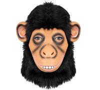 Qcbuegof Halloween Orang Utan Headpiece Orang Utan Head Covers Full Head Orang Utan Mask for Adults Halloween Dress Up Masquerade Realistic Mask