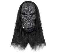 Qcbuegof Halloween Orang Utan Headpiece Orang Utan Head Covers Full Head Orang Utan Mask for Adults Halloween Dress Up Masquerade Realistic Mask