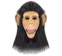 Qcbuegof Halloween Orang Utan Headpiece Orang Utan Head Covers Full Head Orang Utan Mask for Adults Halloween Dress Up Masquerade Realistic Mask