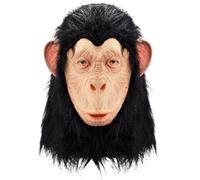 Qcbuegof Halloween Orang Utan Headpiece Orang Utan Head Covers Full Head Orang Utan Mask for Adults Halloween Dress Up Masquerade Realistic Mask