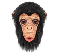 Qcbuegof Halloween Orang Utan Headpiece Orang Utan Head Covers Full Head Orang Utan Mask for Adults Halloween Dress Up Masquerade Realistic Mask