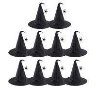 Qcbuegof Halloween Party Witch Hats Spiders Dark Lace Cosplay Accessory Unique Witch Hat Bucket Accessories Halloween Witch Hat