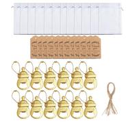 Qcbuegof Handmade Baby Showers Party Souvenirs Metal Bottle Opener with Thank You Sign and Organza Bag Guest Gift Baby Shower Accessories Supplies Pack of 12
