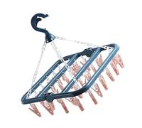 Qcbuegof Heavy Duty 32 Clips Clothes Pen for Large Laundry Loads Foldable Space-Saving Design Clothes Drying Rack Folding Washing Line for Small Spaces