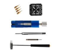 Qcbuegof Heavy Duty Stainless Steel Watch Repair Tools Set for Adjustment Includes Anti Slip Instruments Compatible Watch Strap Changer Kit