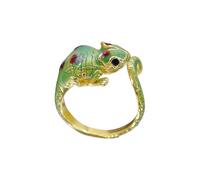 [Qcbuegof] Inspired by nature, multi-color fashion ring, featuring temperature sensitive design, suitable for different styles, light changing ring