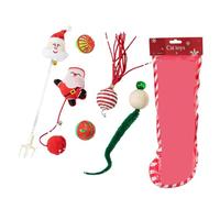 Qcbuegof Joy Christmas Cat Toy Set Cats Training Play Tool Interact Cat Toy for Active Games and Healthy Exercise Cats Training and Play Tool