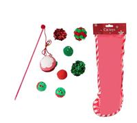 Qcbuegof Joy Christmas Cat Toy Set Cats Training Play Tool Interact Cat Toy for Active Games and Healthy Exercise Cats Training and Play Tool