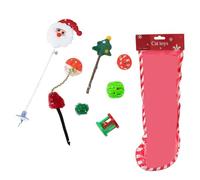 Qcbuegof Joy Christmas Cat Toy Set Cats Training Play Tool Interact Cat Toy for Active Games and Healthy Exercise Cats Training and Play Tool