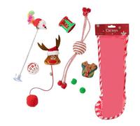 Qcbuegof Joy Christmas Cat Toy Set Cats Training Play Tool Interact Cat Toy for Active Games and Healthy Exercise Cats Training and Play Tool