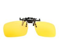 Qcbuegof Lightweight Clip On Filter Lenses Lightweight Reading Glasses for Men and Women for Night Driving and Sports Polarised Clip On Lens, Yellow Polarized Nig, One Size