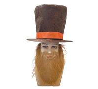 [Qcbuegof] Lincolns Birthday Patriotic Costume Halloween Abrahams Accessory Includes Hat with Beard Moustache Abraham Accessories