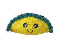 Qcbuegof Miniature Tacos Crochet Cushion Dolls Handmade Decorative Knitted Toy for Emotional Support with Encouragement Card Crochet Tacos Plushie Toy