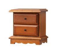 Qcbuegof Multipurpose Dollhouses Miniature Bedside Cabinet 1 12 Scale Furniture And Fashion Stylish Game Accessory Daily Use Toy Storage Drawer