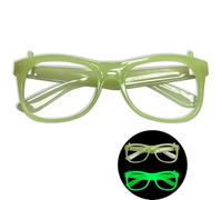 Qcbuegof Noctilcent Glasses Frame Glow Hallowen Eyewear Cosplay Party Sunglasses Festival Celebrations Luminous Glasses Party Glasses
