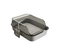 Qcbuegof Oversized Closed Cat Toilet with Leak-Proof Barriers Reinforced Structure Odour Simulation Inner Cat Litter Cats Cat Litter Tray