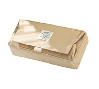 Qcbuegof Pencil Bag with Large Capacity Canvas Pen Case Multi-Purpose Pen Bag Canvas Pencil Bag Travel Make Up Bag for Children's Pencils Pencil Box, brown