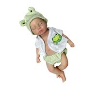 Qcbuegof Realistic Silicone Baby Boy Dolls 12inch With Flexible Joints For Kids Play Realistic Baby New Borns Asleep Toy Soft Realistic Dolls