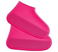 [Qcbuegof] Reusable Weight Resistant Silicone Anti Slip Flexible Protector Over Shoes for Rain Snow Outdoor Activities Washable Reusable Cover, red, L~XL A