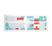 Qcbuegof Russian Key Caps, Sea Theme Keycaps Set, OEM Dye Sublimations for 61/64/68/75/87/98/104 Mechanical Keyboard Compatible Key Caps
