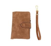 Qcbuegof Short Wallet for Women PU Leather Floral Print Credit Card Holder Wallets Money Pocket Coin for Various Occasions Coin Purse Pouch, coffee, Mass beauty