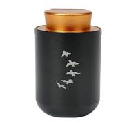 Qcbuegof Simple Coffin Ash Jar Container Ash Coffin for Pet Urn Carving Monument Small Jar Urn Container Stainless Steel Pet Memorial Box