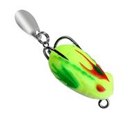 Qcbuegof Simulated Soft Frog Bait PVC Bait with Double Hooks & Blade 3 cm 3 2G Rays Crankbait Fishing PVC Soft