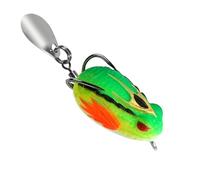 Qcbuegof Simulated Soft Frog Bait PVC Bait with Double Hooks & Blade 3 cm 3 2G Rays Crankbait Fishing PVC Soft