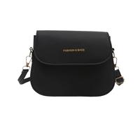 Qcbuegof Small Square Shoulder Bag with Folding Deck, black, Eine Größe