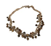 [Qcbuegof] Stainless Steel Sun Pendant Necklace with Natural Stones, Adjustable Clavicle Chain for Women, フリーサイズ, As described, No Gemstone