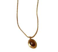 [Qcbuegof] Stainless Steel Sun Pendant Necklace with Natural Stones, Adjustable Clavicle Chain for Women, フリーサイズ, As described, No Gemstone