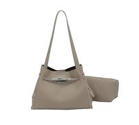 Qcbuegof Stylish PU Leather Bucket Bag with Spacious Compartment and Adjustable Strap Shoulder Bag Perfect for Offices and School PU Leather Handbag
