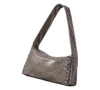 Qcbuegof Stylish Wind Rivet Underarm Bag Casual Handbag Soft PU Leather Shoulder Bag for Women with Wide Strap and Roomy Interior Rivet Evening Purse