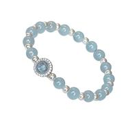 Qcbuegof Stylish Women's with Natural Aquamarine Beads Offering A Touch of Elegant and Comfort for Everyday Wear Natural Gemstones Jewelry