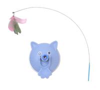 Qcbuegof Suction Cup Feathered Wand Toy Cats Hunting Indoor Entertainment Toy Cats The Chase Stick Cats Supply Cats Sports Toy
