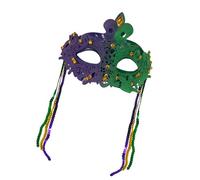 [Qcbuegof] Tassel Decorative Carnival Elastic Headband Design Mysterious Carnival Ball for Halloween Theme Events and Social Gatherings