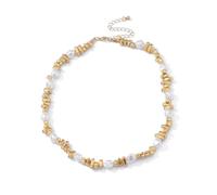Qcbuegof Trendy Irregular Pearl Necklace Sophisticated Pearl Necklace Perfect for Women to appreciate the Timelesses Elegant Knowledge Irregular Pearl Statement, one size, As described, As described