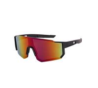 Qcbuegof Trendy Sports Sunglasses Wind Facts PC Lenses Wide Cover Glasses For Outdoor Activity Essential Eye Glasses Sports Sunglasses, Black Frame Purple R, One Size