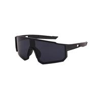 Qcbuegof Trendy Sports Sunglasses Wind Facts PC Lenses Wide Cover Glasses For Outdoor Activity Essential Eye Glasses Sports Sunglasses, Black Frame Gray Pie, One Size