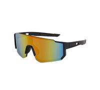 Qcbuegof Trendy Sports Sunglasses Wind Facts PC Lenses Wide Cover Glasses For Outdoor Activity Essential Eye Glasses Sports Sunglasses, Black Frame Red Film, One Size