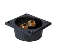 Qcbuegof Two Binding Post Trophy Terminals Box for Professional Subwoofer Speaker Systems Installation ABS Coppers Sound Terminals Block