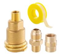 QCC1 Nut Propane Gas Fitting Adapter Kit, QCC1 Nut Propane Gas Fitting Hose Adapter with 1/4" Male Pipe Thread, 3/8 Male Flare x 1/4 Male NPT