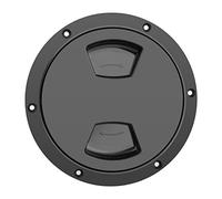 QccHieUs 12.7 Cm Black Boat Deck Plate for Unscrewing The Access Cover for Motorhomes, Black
