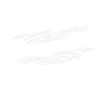 QccHieUs 2 Car Stickers, Side Stickers, Fun, Easy to Apply, Use, Decoration for The Hood, White