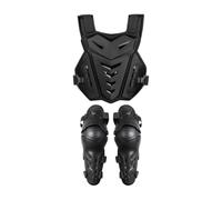 QccHieUs Motorcycle Chest Protector, Knee Pads, Body Protection, Versatile, Comfortable, Summer Motorcycle Protection Set for Adults, Black